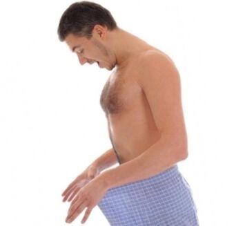 A man's joy from the results of penis enlargement